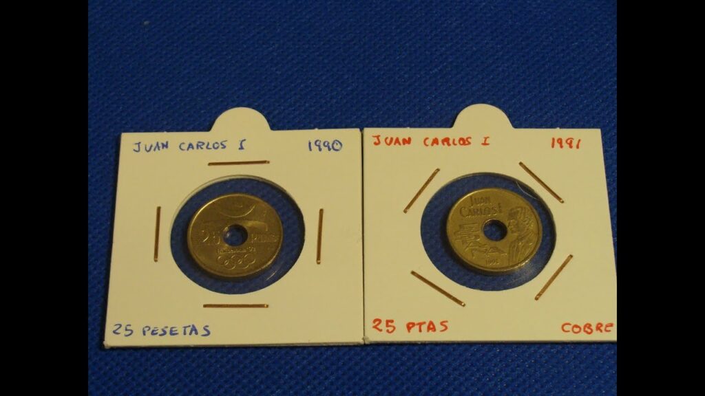 expo 92 valioso moneda 25 pesetas agujero
