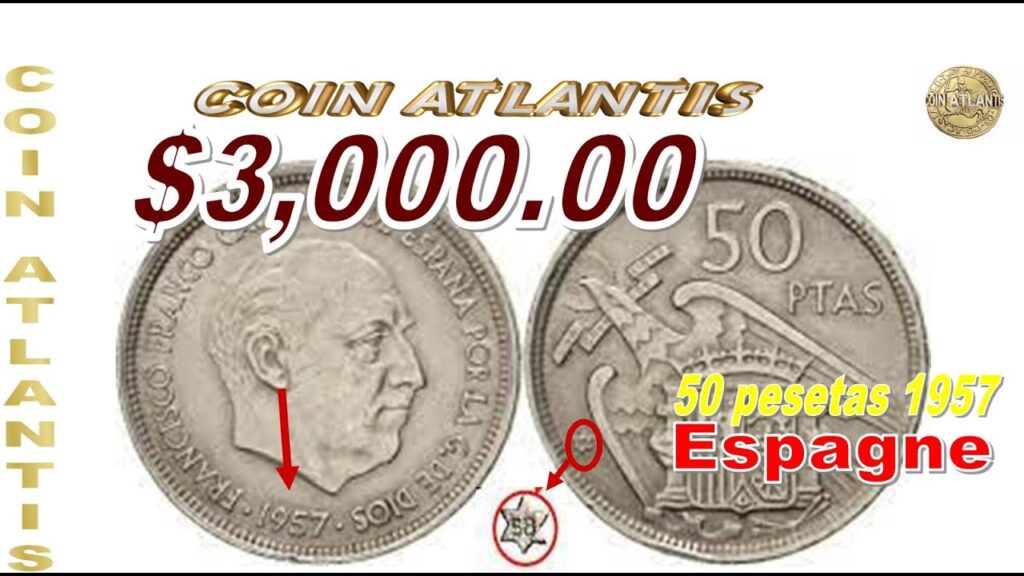 moneda de 50 pesetas de 1957 estrella 58