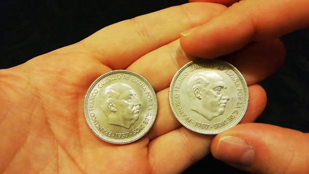 valor moneda 50 pesetas 1957 estrella 60 una grande libre